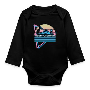 Funny Carpenter Retro Carpentry - Organic Longsleeve Baby Bodysuit - black - Front