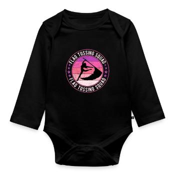 Color Guard Colorguard Flag Tossing Squad - Baby Bio-Langarm-Body - Schwarz - Vorne
