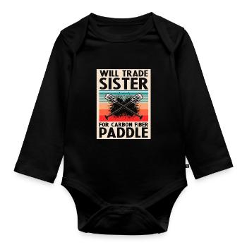 Dragon Boat Racing Theme for Dragon Boating - Organic Longsleeve Baby Bodysuit - black - Front