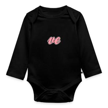 Love Liebe Teamshirt - Baby Bio-Langarm-Body - Schwarz - Vorne