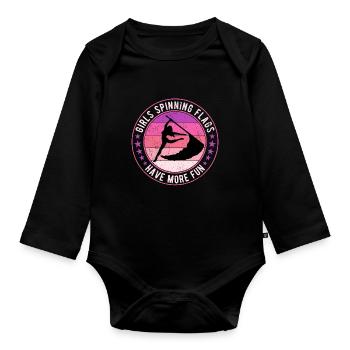 Color Guard Colorguard Farbwächter - Baby Bio-Langarm-Body - Schwarz - Vorne