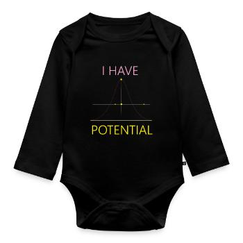 Future Physicist Science Nerd I - Organic Longsleeve Baby Bodysuit - black - Front