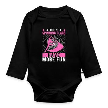 Color Guard Colorguard Farbwächter - Baby Bio-Langarm-Body - Schwarz - Vorne