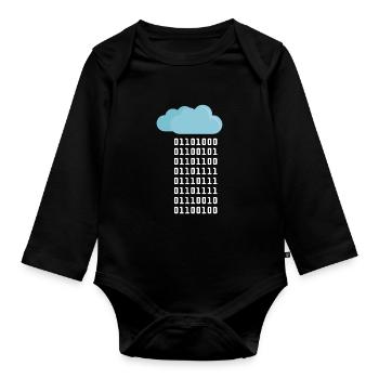 Cloud Computing Coder Programmierer Informatiker - Baby Bio-Langarm-Body - Schwarz - Vorne