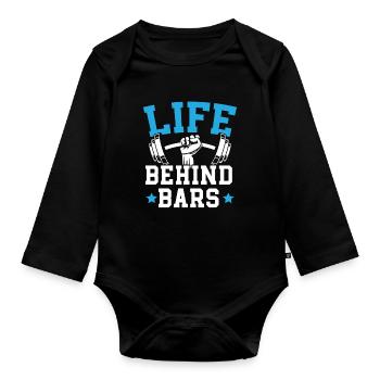 La vie derrière les barreaux Entraîneur d’haltérophilie Fitnesses - Body Bébé bio manches longues - noir - Devant