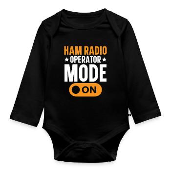 Ham Radio Operator Mode Radio Operator Ham Radio - Organic Longsleeve Baby Bodysuit - black - Front