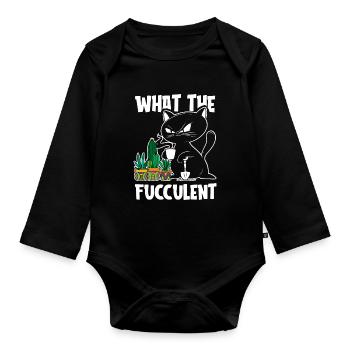 Hobby Gardener Garden Juicy Garden Cat - Body Bébé bio manches longues - noir - Devant