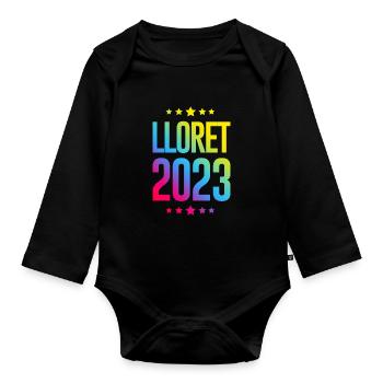 lloret de mar 2023 - Organic Longsleeve Baby Bodysuit - black - Front