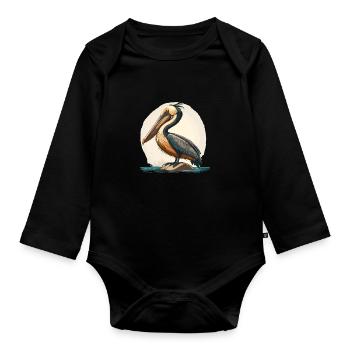 Pelikan - Baby Bio-Langarm-Body - Schwarz - Vorne