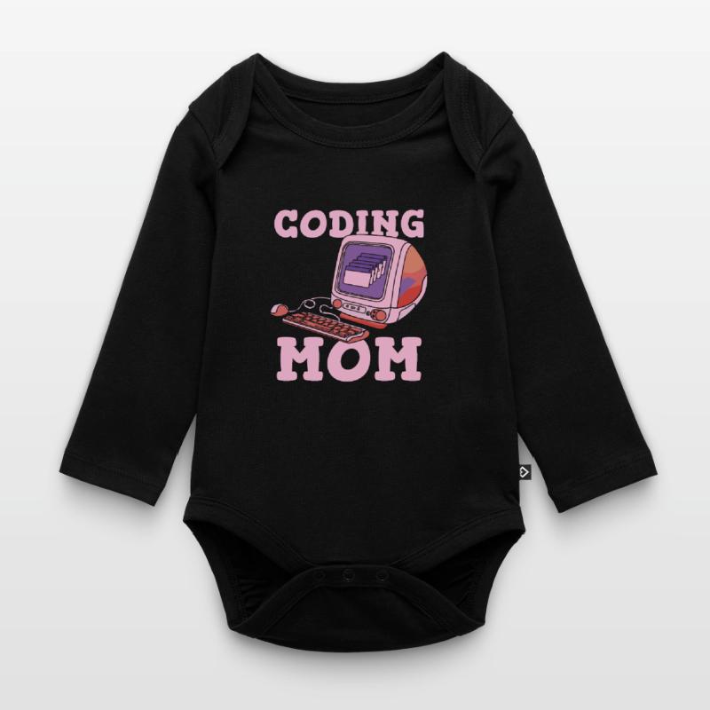Développeur Coder Programmeur Mère Body Bébé bio manches longues