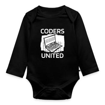 Developer Coder Programmer - Organic Longsleeve Baby Bodysuit - black - Front