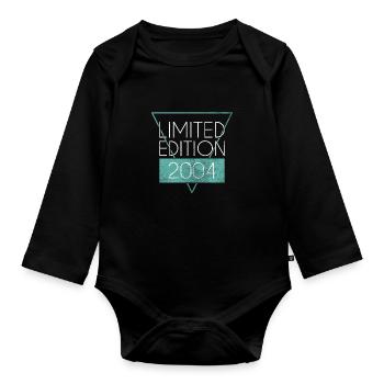 Limited Edition 2004 - Organic Longsleeve Baby Bodysuit - black - Front