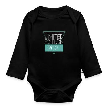 Limited Edition 2021 - Organic Longsleeve Baby Bodysuit - black - Front
