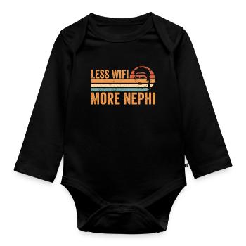 Lustiger Mormonen-Missionar LDS - Baby Bio-Langarm-Body - Schwarz - Vorne