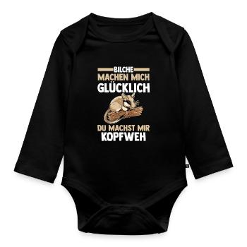Bilch - Baby Bio-Langarm-Body - Schwarz - Vorne