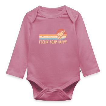 Fabricant de savon amusant - Body Bébé bio manches longues - mauve - Devant