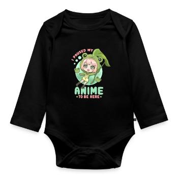 79361666607093162 avant - Body Bébé bio manches longues - noir - Devant