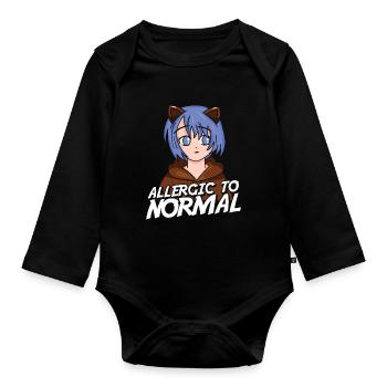 Furry Fandom Fursuits Drôle - Body Bébé bio manches longues - noir - Devant