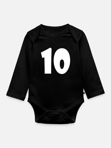 10 - Baby Bio-Langarm-Body - Schwarz
