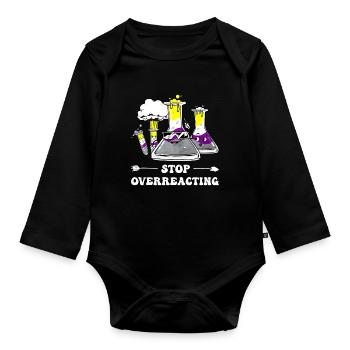 Non-Binary Pride Flag Chemistry Teacher - Organic Longsleeve Baby Bodysuit - black - Front