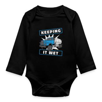 Truck Driver Trucker Truck Driver Funny - Organic Longsleeve Baby Bodysuit - black - Front