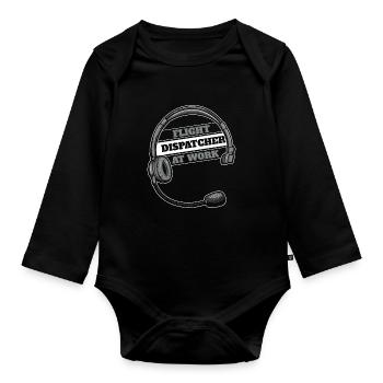 Vol du centre de contrôle des appels d’urgence - Body Bébé bio manches longues - noir - Devant
