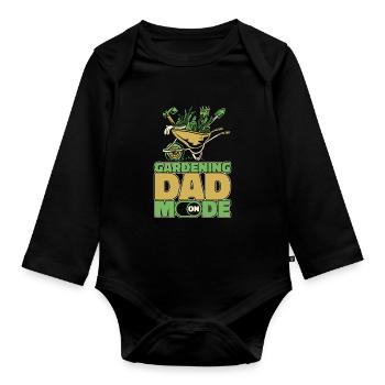 Hobbygärtner Garten Vater Gärtnerischer Vater - Baby Bio-Langarm-Body - Schwarz - Vorne