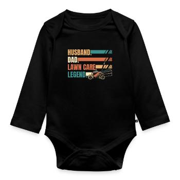 Hobby Gardener Garden Gardening Father - Organic Longsleeve Baby Bodysuit - black - Front