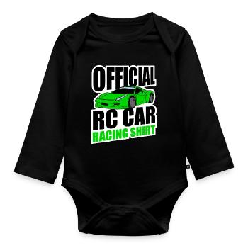 rc car, model car, remote controlled car, toy - Organic Longsleeve Baby Bodysuit - black - Front