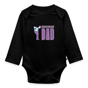 Fibromyalgie Rheuma Papa - Baby Bio-Langarm-Body - Schwarz - Vorne