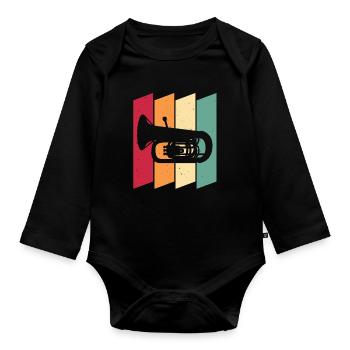 Fanfare Procession Tuba - Organic Longsleeve Baby Bodysuit - black - Front