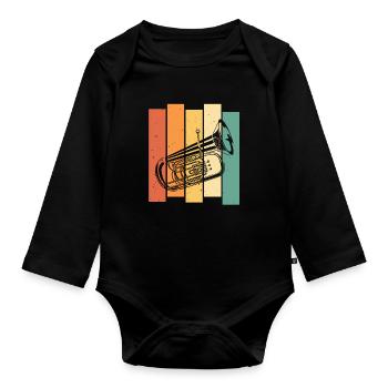 Fanfare Procession Tuba - Organic Longsleeve Baby Bodysuit - black - Front