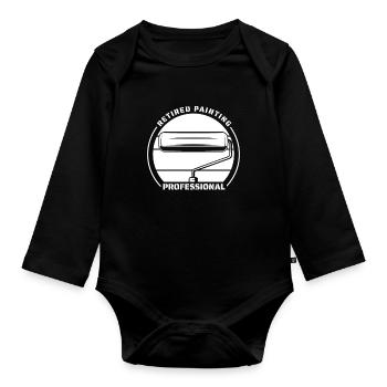 Painter Varnisher - Organic Longsleeve Baby Bodysuit - black - Front