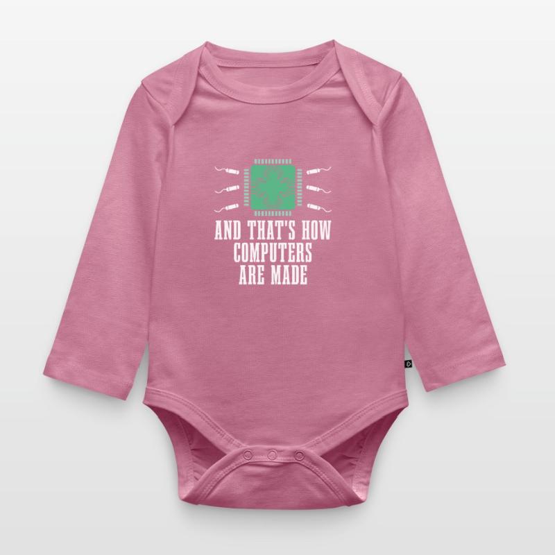 Entwickler Coder Programmierer Mikrochip Baby Bio-Langarm-Body