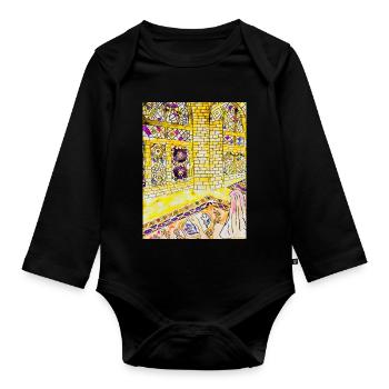 Morning Prayer - Organic Longsleeve Baby Bodysuit - black - Front