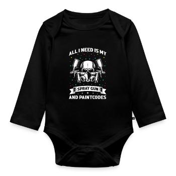 Autolackierer Angebot für Autolackierer - Baby Bio-Langarm-Body - Schwarz - Vorne