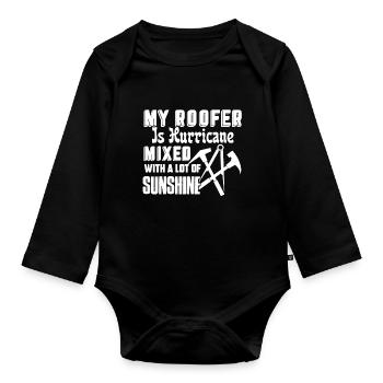 Roofer Roofer A Lot Of Sunshine - Organic Longsleeve Baby Bodysuit - black - Front