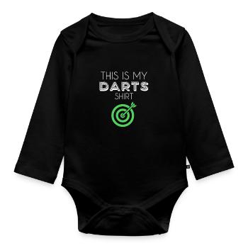 Chemise de fléchettes - Body Bébé bio manches longues - noir - Devant