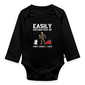 Autolackierer Angebot für Autolackierer - Baby Bio-Langarm-Body - Schwarz - Vorne