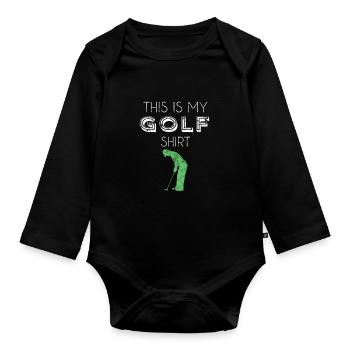 Chemise de golf - Body Bébé bio manches longues - noir - Devant