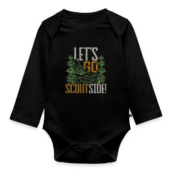 Boy Scout Guide Boy Scout Let's Go Scoutside - Body Bébé bio manches longues - noir - Devant