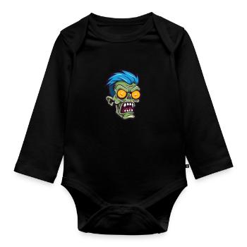 Zombie Halloween Cool - Body Bébé bio manches longues - noir - Devant