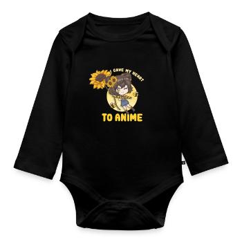 78371666607493473 avant - Body Bébé bio manches longues - noir - Devant