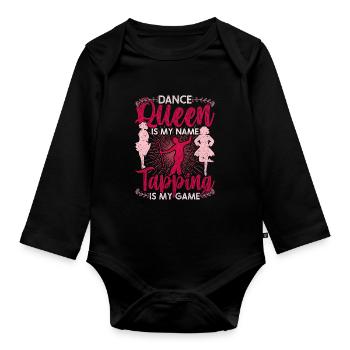 Danseur de claquettes Stepper Danse à claquettes - Body Bébé bio manches longues - noir - Devant