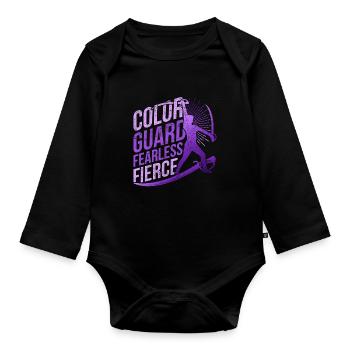 Garde de couleur Intrépide Féroce - Body Bébé bio manches longues - noir - Devant