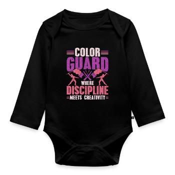 Color Guard Colorguard Farbwächter - Baby Bio-Langarm-Body - Schwarz - Vorne