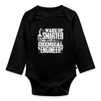 Chemical Engineer Sleep With A Chemical Engineer - Organic Longsleeve Baby Bodysuit - black - Front