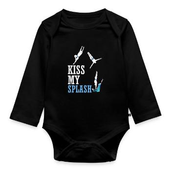 Plongeur Jumper Drôle - Body Bébé bio manches longues - noir - Devant