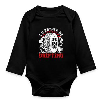 Live Love Drift Motorsport Auto Tuning Automotive - Baby Bio-Langarm-Body - Schwarz - Vorne