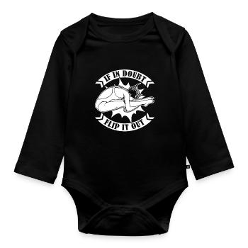 Turmspringen Turmspringer Witzig - Baby Bio-Langarm-Body - Schwarz - Vorne